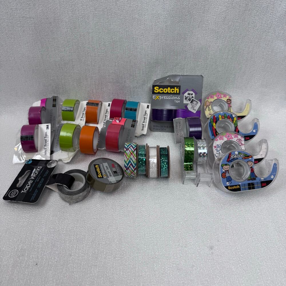 Scotch Expressions Washi Tape, Adhesive Tapes, Glitter tapes Bundle